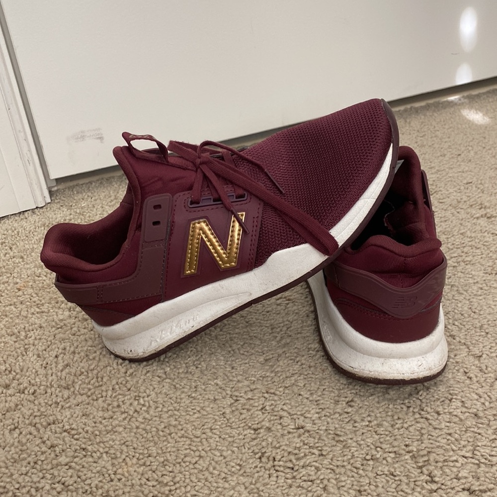 New Balance Women's Burgundy Athletic Sneakers - Picture 2 of 3